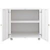 Printer Stand with Storage, Copier Printer Cabinet with 2 Doors Mobile Steel File Cabinet Rolling Storage Cabinet on Wheels for Home Office - 2 of 4