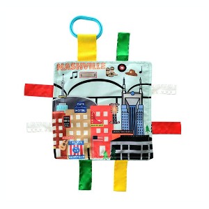 Baby Jack The Learning Lovey Nashville Music City Landscape Baby Tag Crinkle Square Toy 8" x 8" - 1 of 4