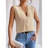 Womens Summer Tank Tops Deep V Neck Blouse Sleeveless Tops Formal Tops Office Business Blouse Elegant Vest - 4 of 4