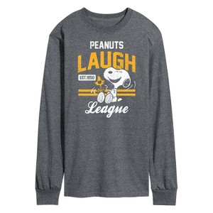 Men's - Peanuts - Peanuts Laugh League Long Sleeve Graphic T-Shirt - 1 of 4