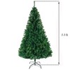 5FT Artificial Christmas Tree, Artificial Pine Tree Holiday Décor w/Dense Branches, Easy Assembly, Metal Base, Green - 4 of 4
