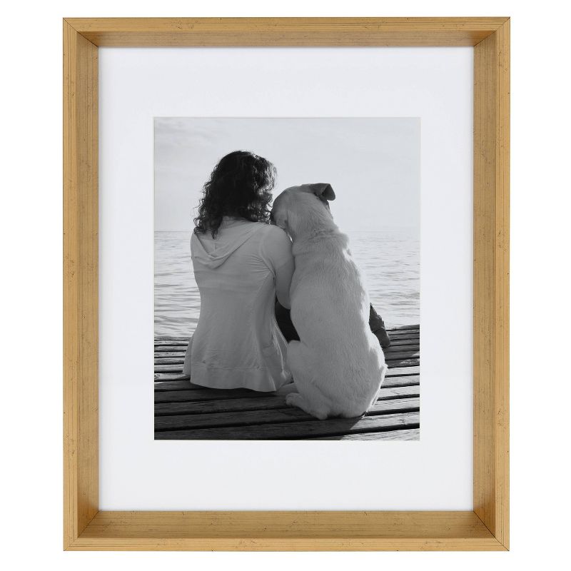 15.5&#34; x 1.5&#34; Matted to 8&#34; x 10&#34; Calter Wall Frame Gold - Kate and Laurel, 3 of 11