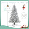Costway 6/7/8 FT Snow-flocked Artificial Christmas Tree with 51/65/81 Sphere Lights 250/350/450 LED Lights - 3 of 4