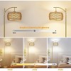 GDFStudio Natalya Farmhouse Arc Floor Lamp with 3 Color Temperature LED and Double Drum Shade - 4 of 4