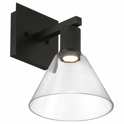 Martini Glass Inspired Matte Black LED Wall Sconce