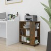 CLIHOME Rolling Office Filing Cabinet Storage Cabinet With Lockable Wheels And Open Compartments - 4 of 4