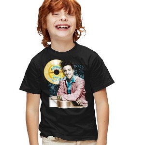 Elvis Presley Gold Record Kids T Shirt For Youth, Black - 1 of 4