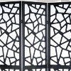 NicBex 4-Panel Room Divider for Home, Divider for Room Separation, Folding Fabric Privacy Screen with Geometric Patterns for Office, Black - 4 of 4