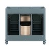 NicBex 35.3" Bathroom Storage Cabinet without Sink, Bathroom Vanity, 2 Drawers and 2 Cabinets for Bathroom, Blue - 3 of 4