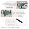 Grungis Boucle Kitchen Chair Set of 2,Upholstered Dining Chairs with Curved Backrest and Black Metal Legs for Dining Room,Kitchen - 4 of 4