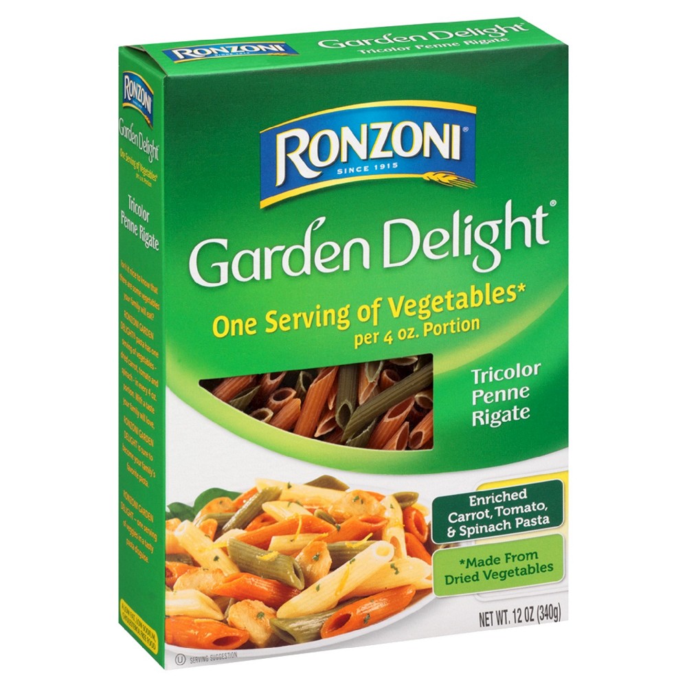 UPC 071300800683 product image for Ronzoni Garden Delight Tricolor Penne Rigate Pasta - 12oz | upcitemdb.com