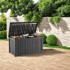 VisioGear Lockable Deck Boxes, Multi-Capacity Outdoor Storage Deck Box, Small Patio Storage Bin for Garden Tools - 4 of 4