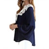 Women's Bell Sleeve Crochet Top - entro - 2 of 4