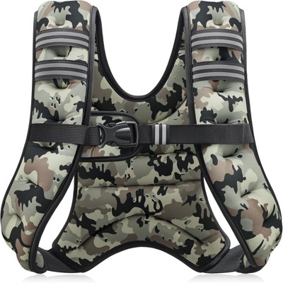 Attop Weighted Vest 6-30lb Desert Camo Reflective for Workout Strength Training Running Fitness Muscle Building Weight Lifting