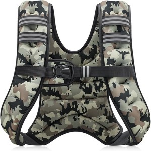 Attop Weighted Vest 6-30lb Desert Camo Reflective for Workout Strength Training Running Fitness Muscle Building Weight Lifting - 1 of 4