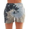 Just Love Women's Loop Terry Tie Dye Shorts - Comfortable and Stylish Loungewear for Summer (Tie Dye Navy Blue and Grey Swirl, Medium) - 3 of 3