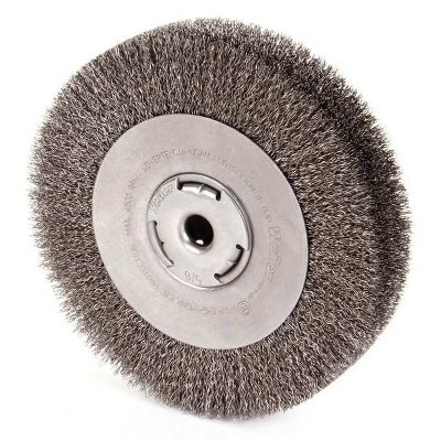 Weiler  Crimped Wire Wheel Brush,Arbor,8 In. 93123