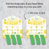 Big Dot of Happiness So Fresh - Lemon - Citrus Lemonade Party Game Pickle Cards - Pull Tabs 3-in-a-Row - Set of 12 - 3 of 4