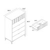 Galano Zaffy 5 Drawer Chest (Interlock) - Knotty Oak - 4 of 4
