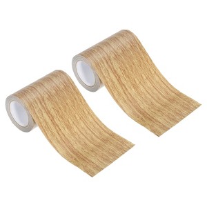 Unique Bargains Self-Adhesive Realistic Patch Wood Grain Repair Tape 2 Pcs - 1 of 4