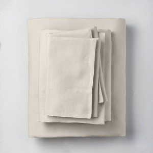 100% Washed Linen Solid Sheet Set - Casaluna™ - 1 of 4