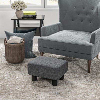 Vynxaria Linen Fabric Cube Ottoman Foot Rest ¨C Stylish & Versatile for Any Room