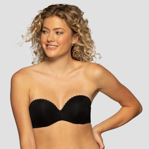 Vanity Fair Womens Gel Touch Strapless Push Up Bra 2111121 - Black - 32a :  Target