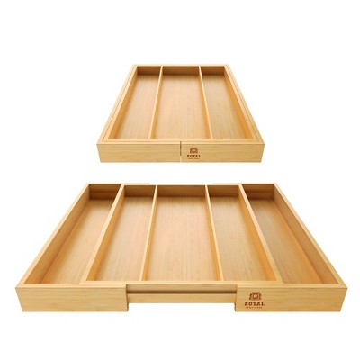Royal Craft Wood Bamboo Kitchen Drawer Organizer (Beige, 5-slot)
