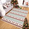Coolmee Christmas Washable Rugs Snowflake Rug Non Slip Soft Non Shedding Indoor Holiday Decor Carpet for Living Room Bedroom - 4 of 4