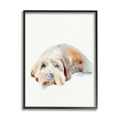 Stupell Industries Scruffy Dog Laying Down House Pet Painting