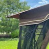 10x12 Ft Outdoor Patio Gazebo Replacement Canopy,Double Tiered Gazebo Tent Roof Top Cover Only(Frame Not Include)-Brown - 4 of 4