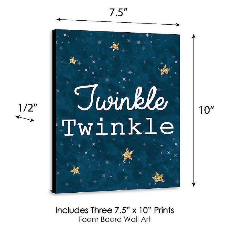 Big Dot of Happiness Twinkle Twinkle Little Star - Baby Boy Nursery Wall Art & Kids Room Decorations - Gift Ideas - 7.5 x 10 inches - Set of 3 Prints, 5 of 8