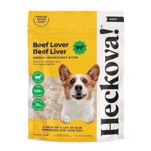 Heckova! Freeze-Dried Raw Beef Lover Beef Liver Flavor Bites Dog Treats - 4oz - 1 of 4