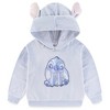 Disney Lilo & Stitch Girls 2 Piece Velour Hoodie with Ears and Pants Set for Big Kids - 2 of 4