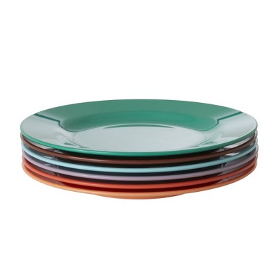 Threshold 6.8” 4pk Melamine Holiday Appetizer Plates White /Red /Green Trim New