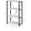 PAGED Rectangular Bookshelf Modern Storage Shelves with X-Shape Cross Bar for Living Room, Study Room - 2 of 4