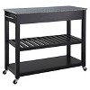 Solid Granite Top Kitchen Cart/Island with Optional Stool Storage - Crosley - 2 of 4
