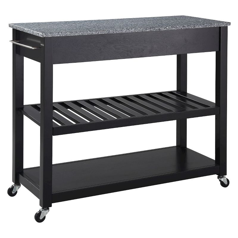 Solid Granite Top Kitchen Cart/Island with Optional Stool Storage - Crosley, 3 of 9