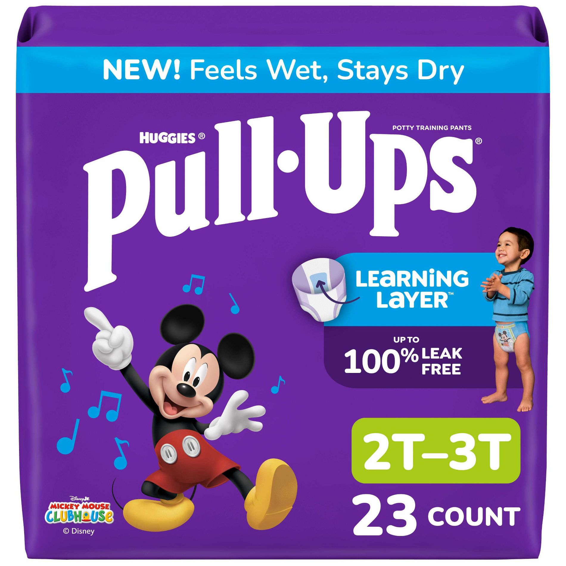 Pull-Ups Boys' Night-Time Potty Training Pants - Size 2T-3T - 23ct: Hypoallergenic, Paraben-Free, Non-Toxic, Mickey Mouse