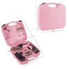 Fleming Supply Pivoting Cordless Power Tool Set - 45 Pieces, Including Screwdrivers, Bits, Sockets, and Case - Pink and Black - 4 of 4