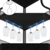 Corner wine rack, 5-layer shelf with removable wine rack, bar cabinet with glass rack, small dining cabinet and buffet cabinet with mesh door - 4 of 4
