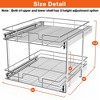 LOVMOR Individual Pull Out Cabinet Organizer (20" W x 18" D), 2 Tier Spice Rack Organizer for Cabinet, Slide Out Drawer Pantry Shelf Organization - 3 of 4