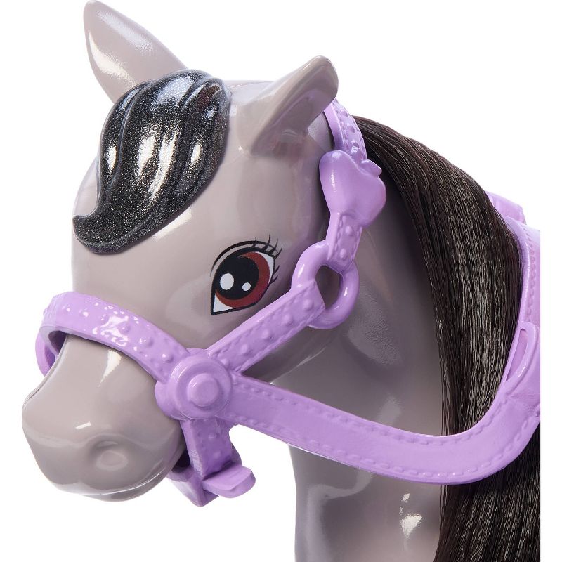 Barbie Chelsea Doll &#38; Horse Toy Set, Includes Helmet Accessory, Doll Bends at Knees to &#34;Ride&#34; Pony, 4 of 7