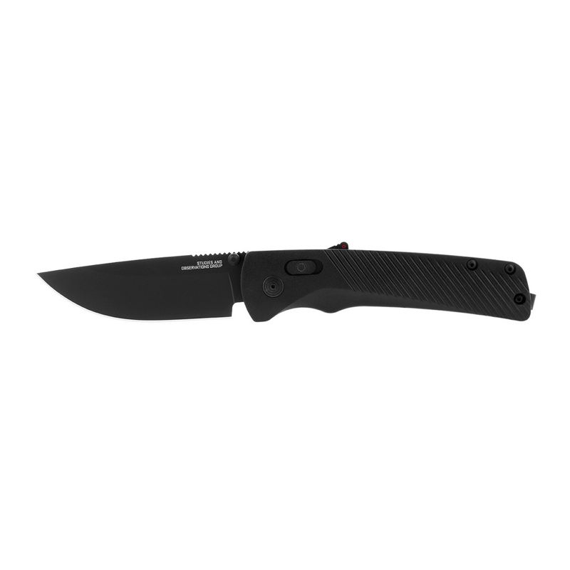SOG Flash at Blackout 3.45-Inch D2 Stainless Steel Blade Folding Knife (Black), 2 of 4