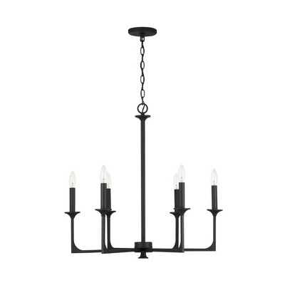 Capital Lighting Clint 6 - Light Chandelier in  Black Iron