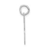 Black Bow Jewelry 14k White Gold, Jersey Collection, Medium Number 3 Pendant - 2 of 4