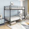 The Metal Bunk Bed with Metal Frame and Ladder offers a modern and practical sleeping solution for homes with limited space - 4 of 4