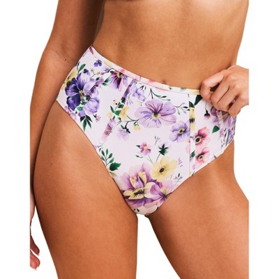 Adore Me Women's Valcea High Waisted Swimwear Floral Bottom