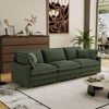 Loveseat/3-seat Sectional Sofa Features a Deep Seat 4 Pillows Corduroy Serpentine Springs Solid Wood Frame Removable Footstool for Living Rooms - 4 of 4