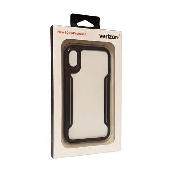 Verizon Slim Guard Clear Grip Case for iPhone XR - Clear/Black/Gray
